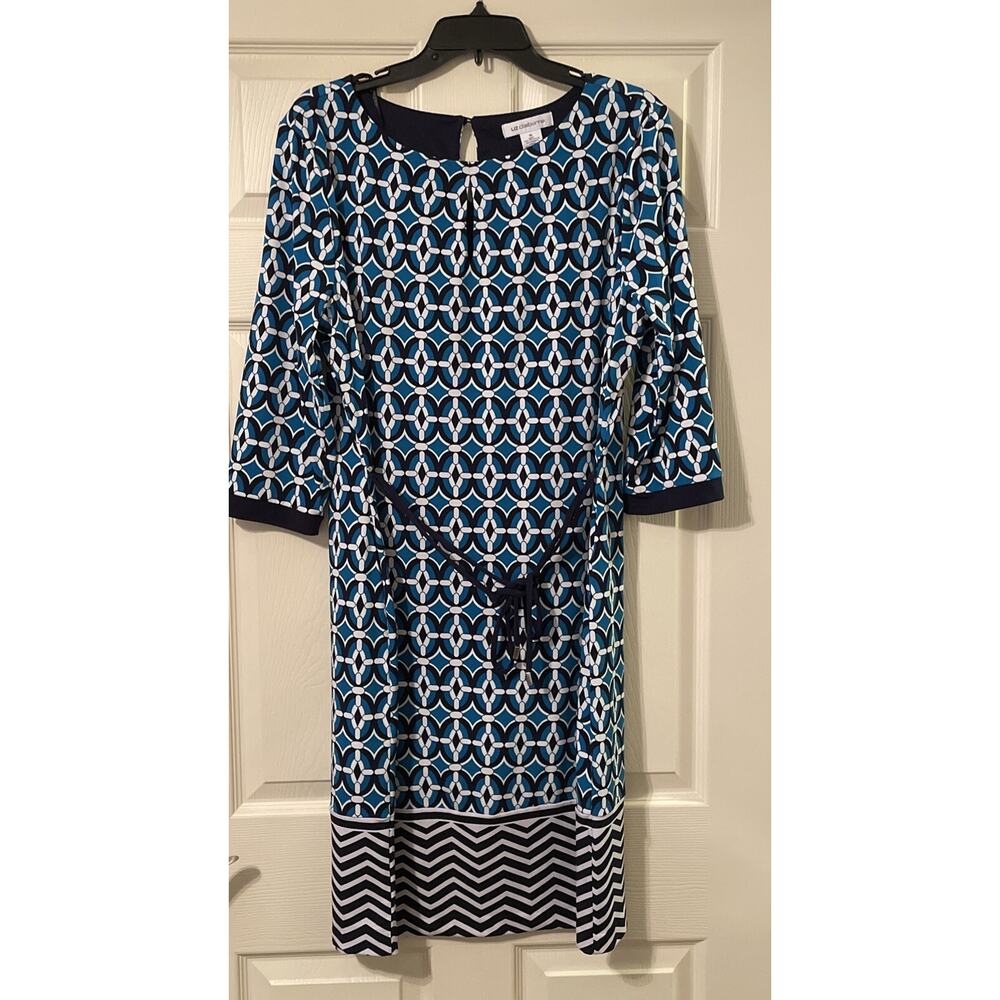 Liz Claiborne Woman Multicolored Size XL 3/4 Sleeves Dress